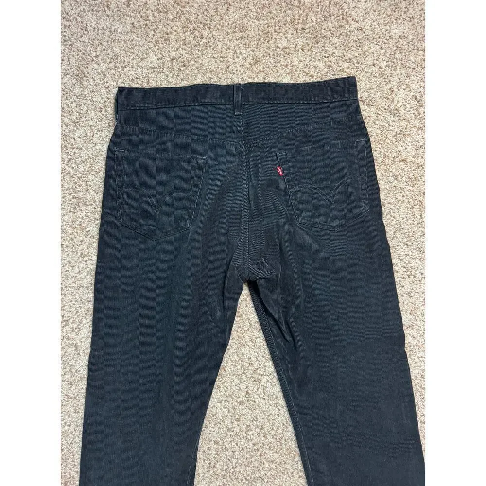 LEVI'S 505 Regular Fit Black Corduroy Men's Jeans/Pants size 36 X 32